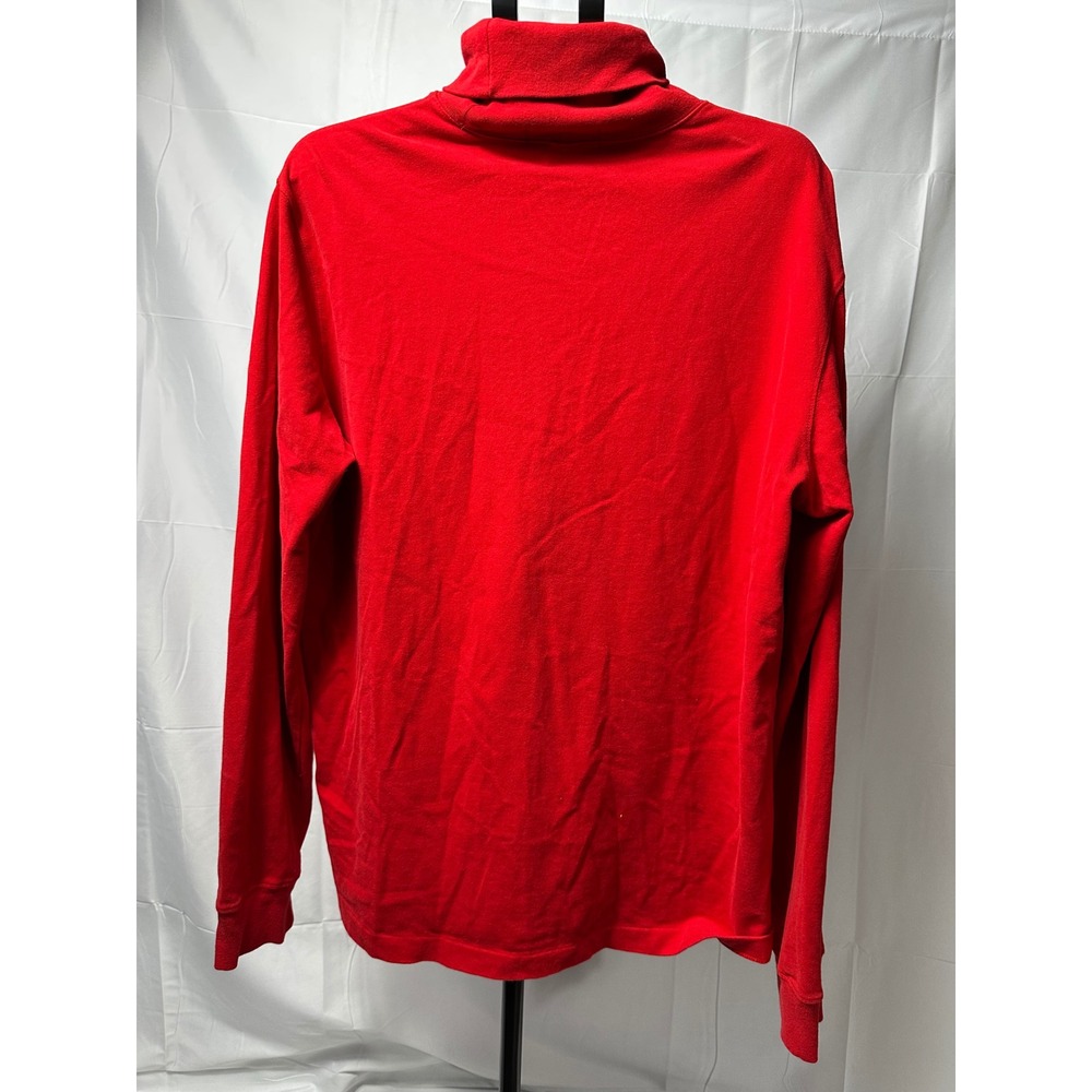 Polo Ralph Lauren Mens XXL Red Cotton Turtleneck Long Sleeve Pony Logo Shirt - Picture 3 of 6